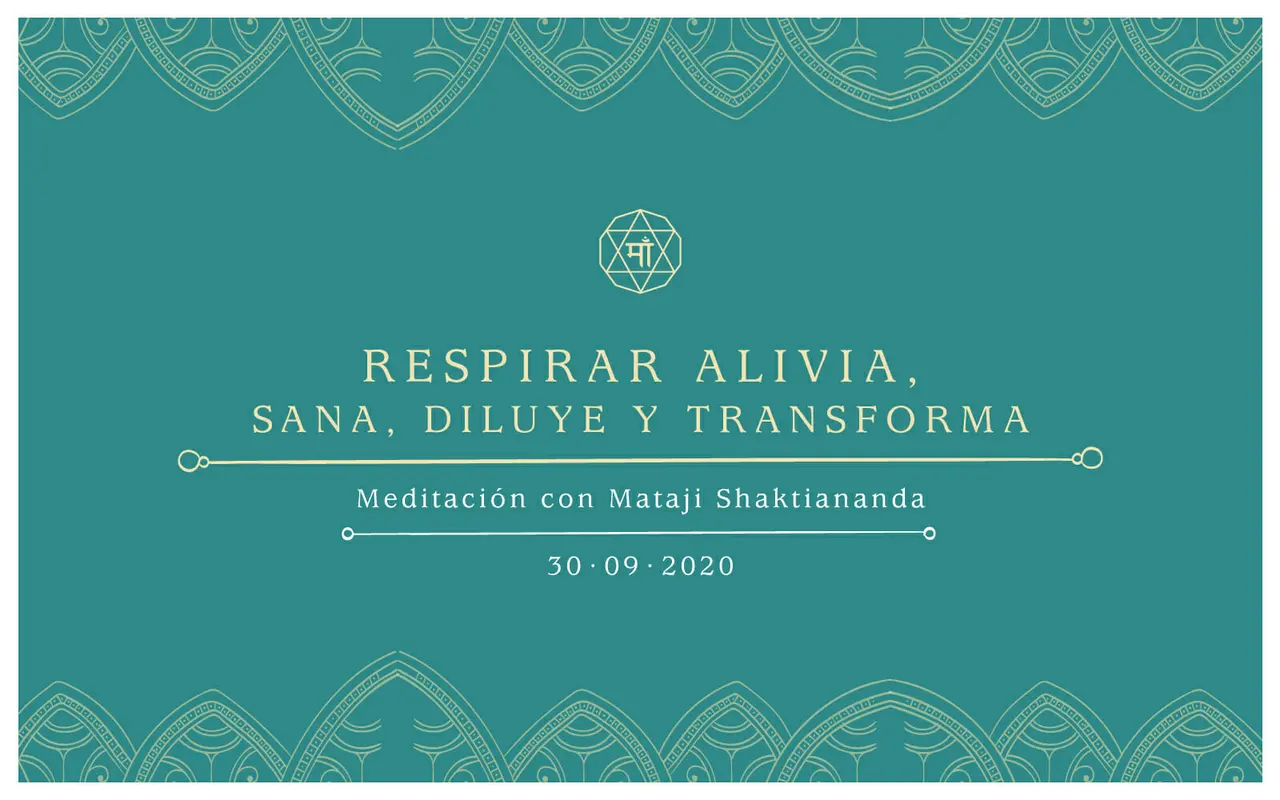 Respirar alivia, sana, diluye y transforma