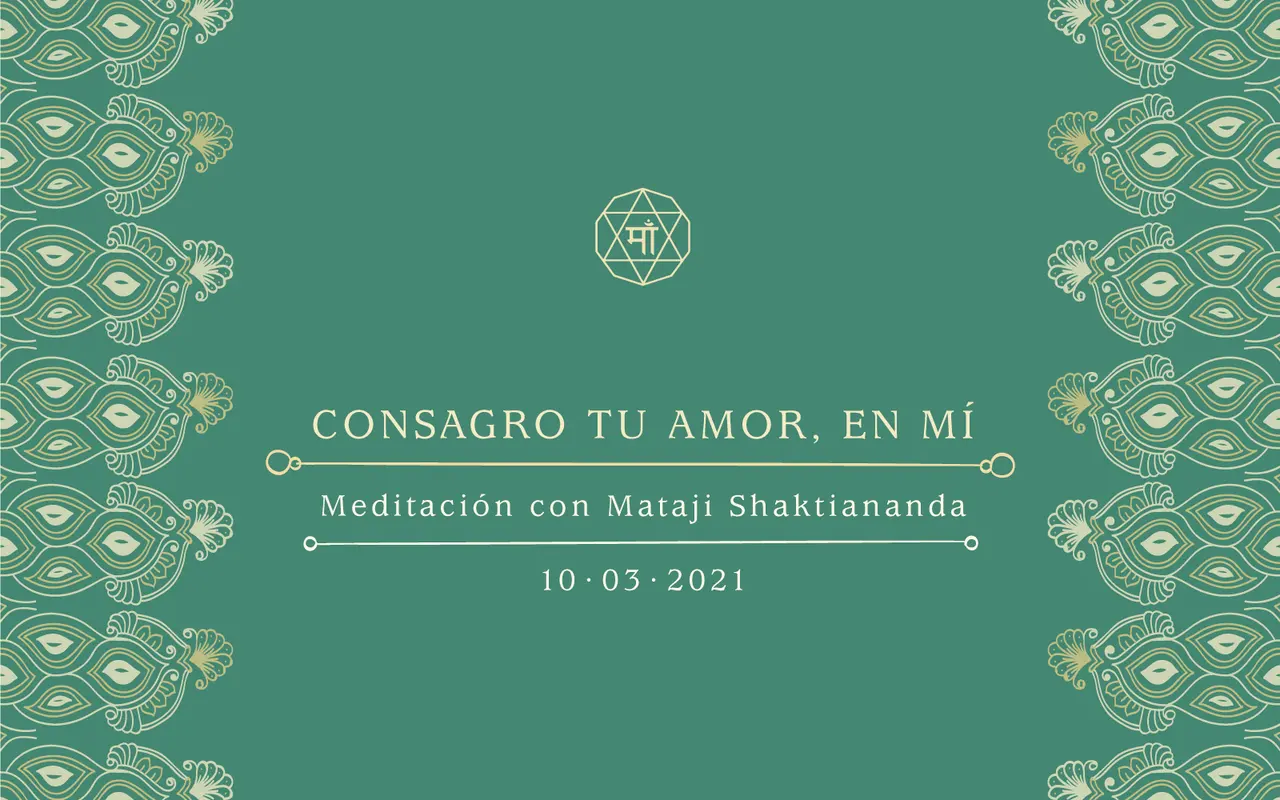 consagro tu amor, en mí.