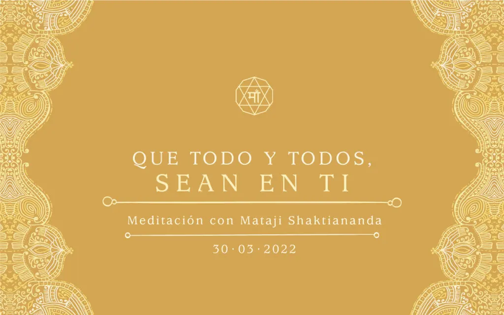 Que todo y todos, sean en ti