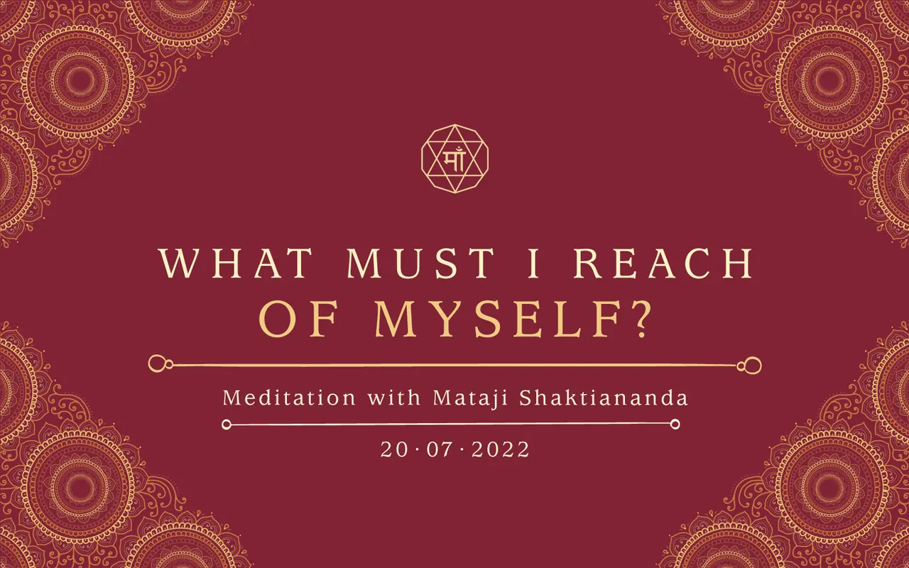 What Must I Reach of Myself?