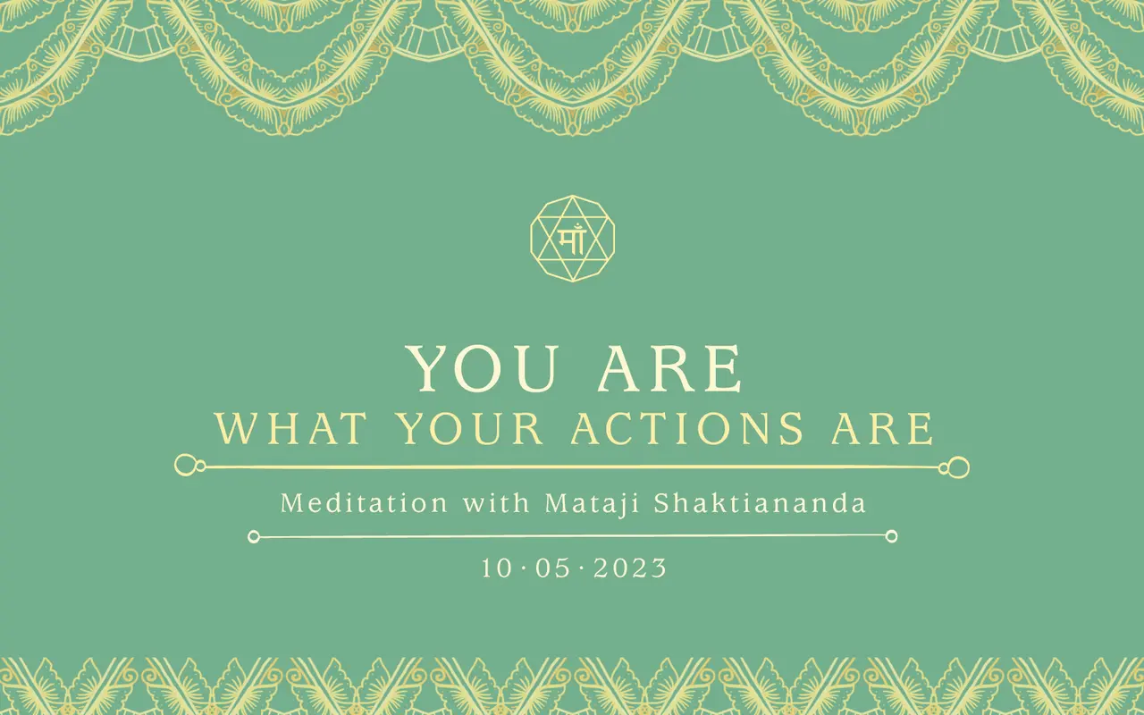 You Are What Your Actions Are
