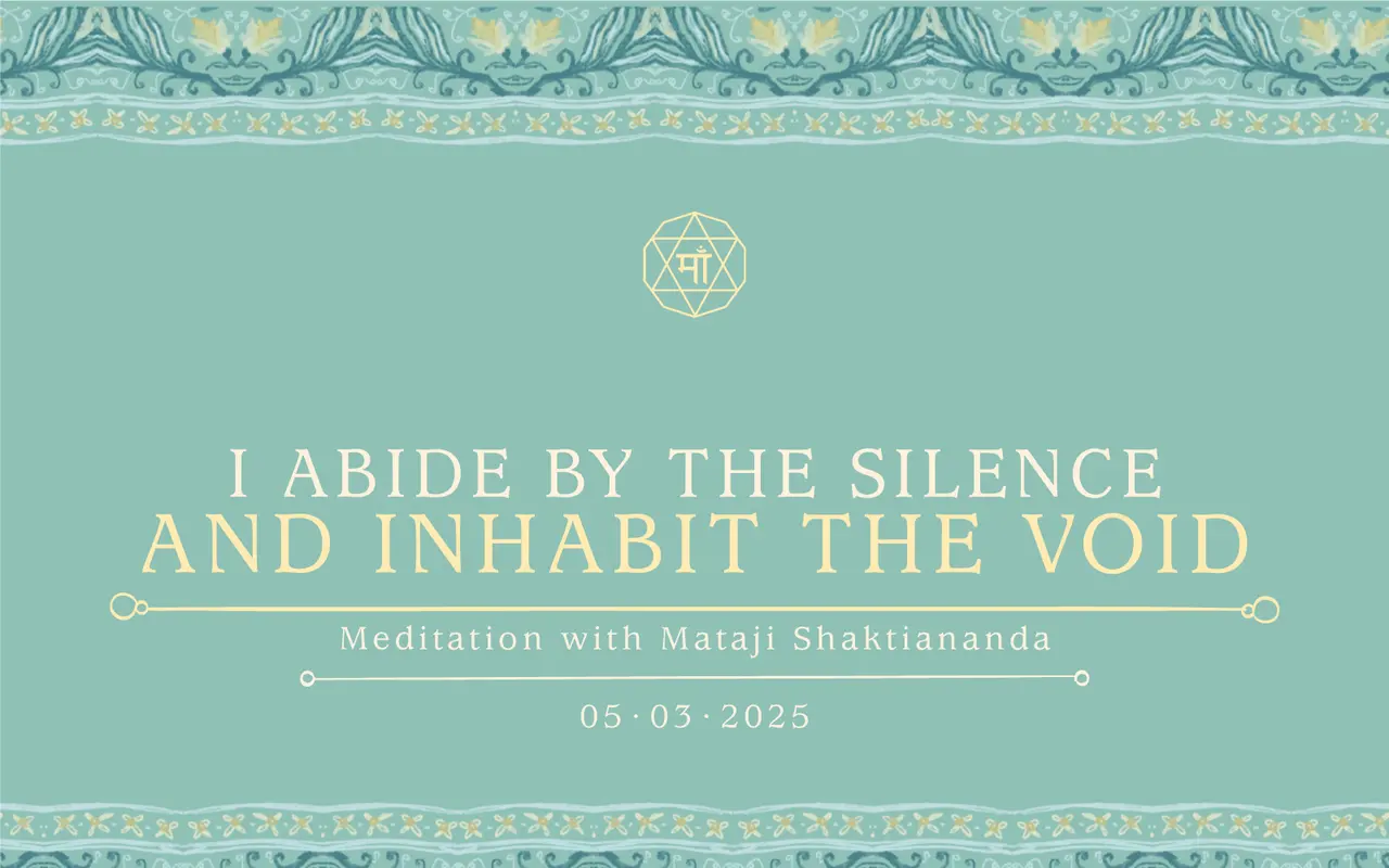 I Abide by the Silence and Inhabit the Void
