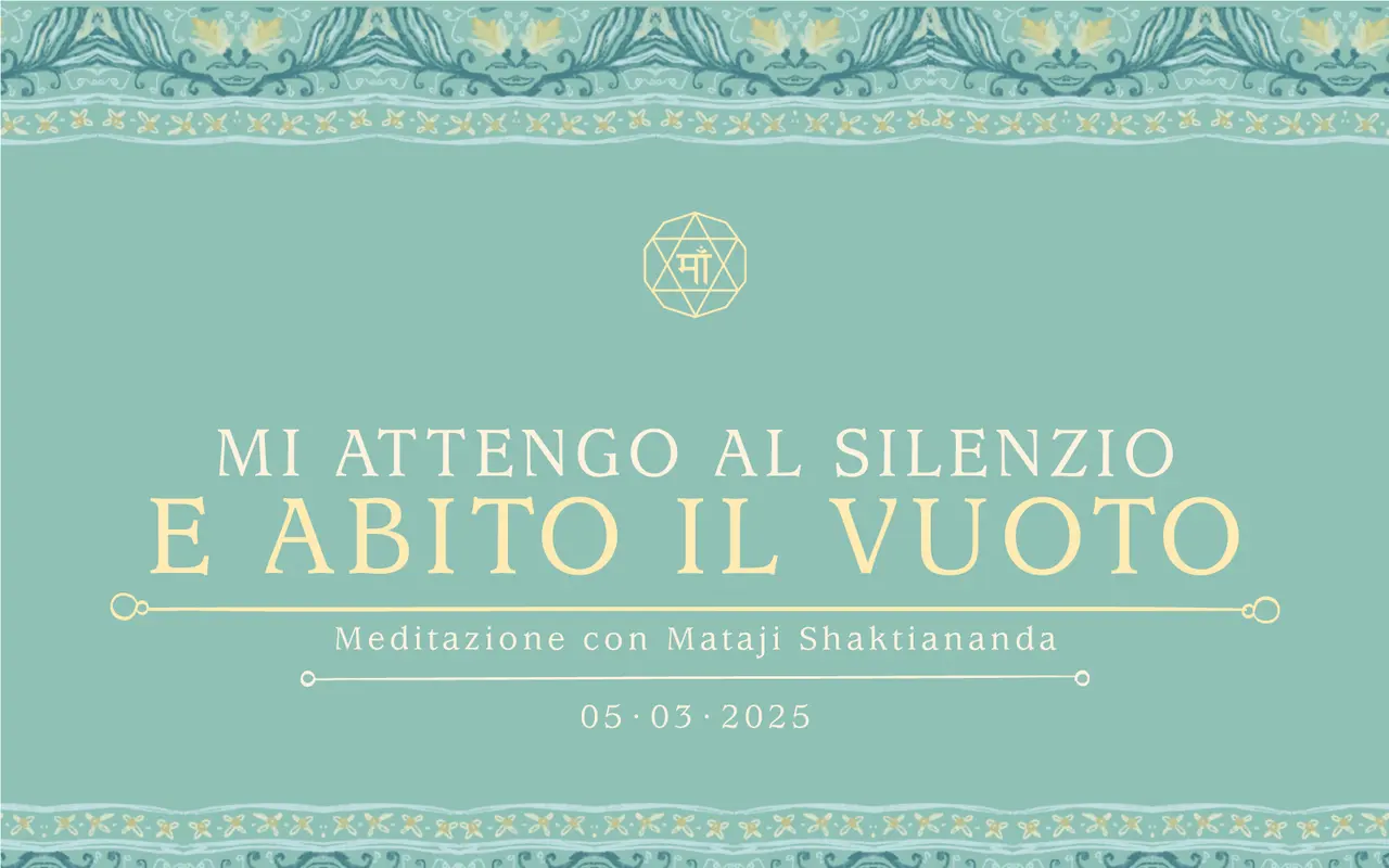 Mi attengo al silenzio e abito il vuoto