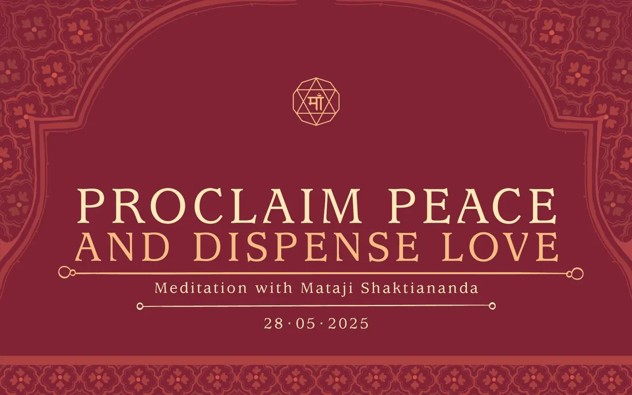 Proclaim peace and dispense love