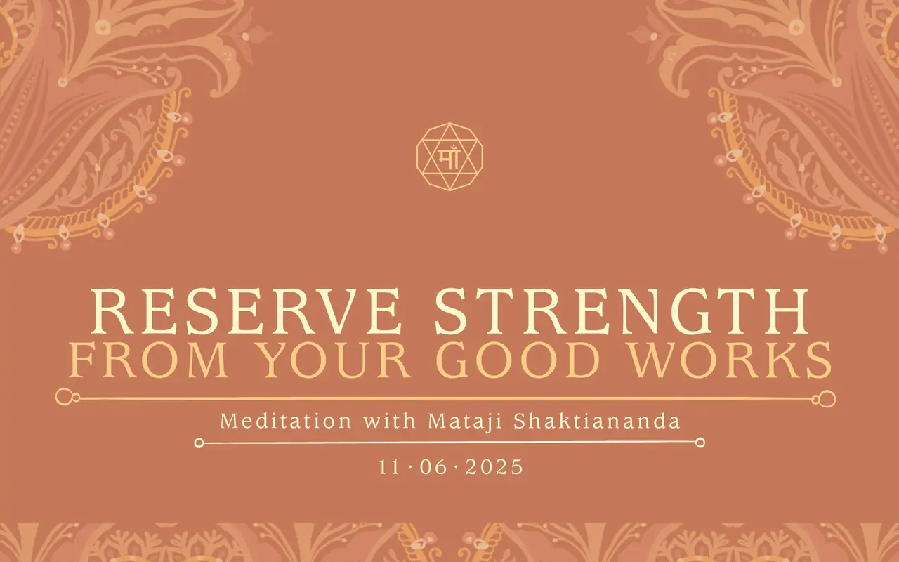 Reserve strength from your good works