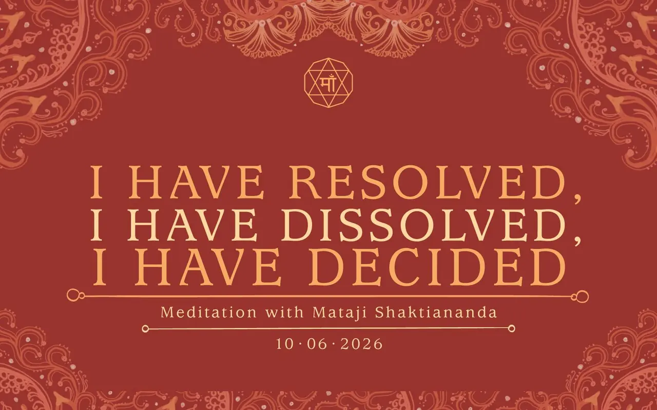 I have resolved, I have dissolved, I have decided.