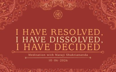I have resolved, I have dissolved, I have decided.